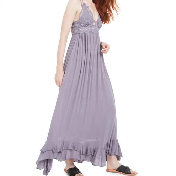 Free People Adella Maxi dress sz M slate - Picture 2 of 4